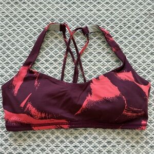 Lululemon Athletica Free to Be Strappy FPPD Burgundy Bra - Sz 4